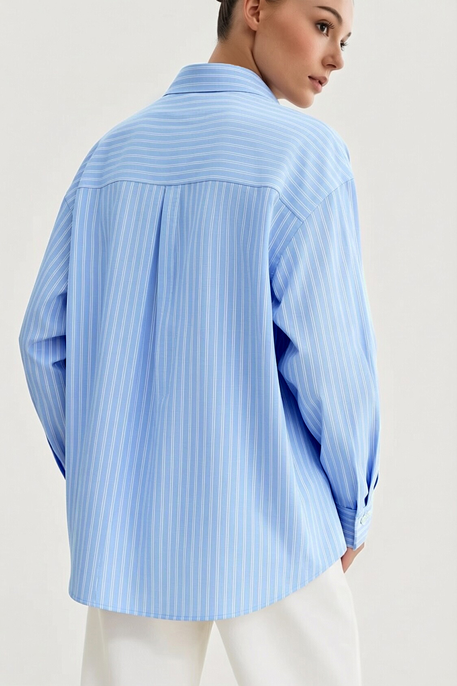 Lapel Striped Shirt