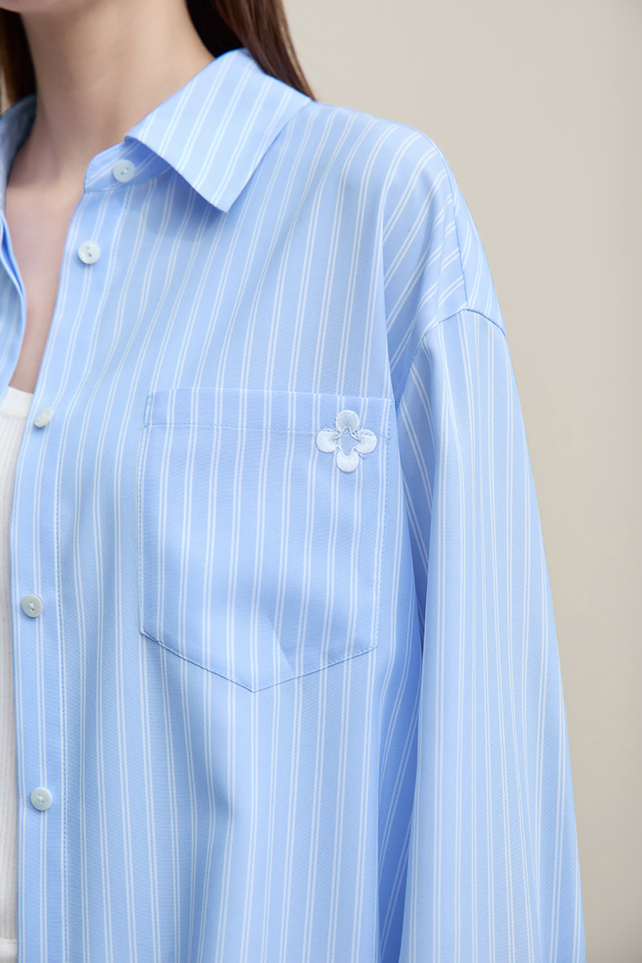 Lapel Striped Shirt