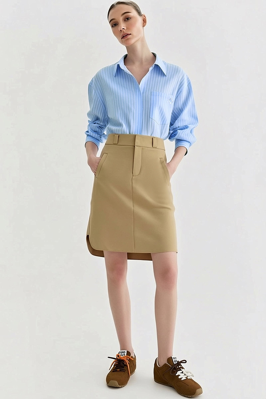 Lapel Striped Shirt