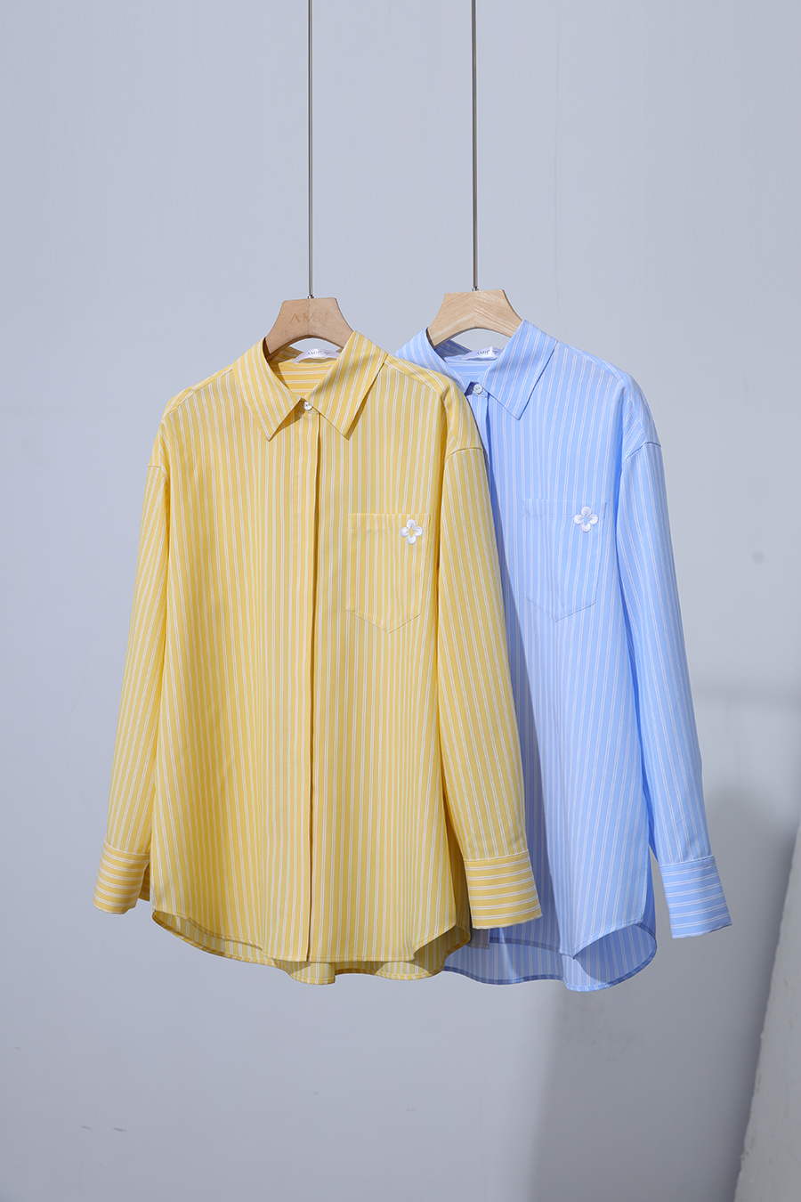 Lapel Striped Shirt