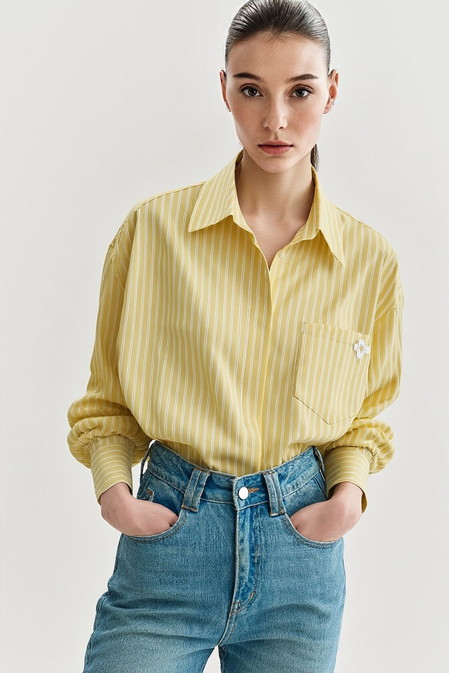 Lapel Striped Shirt