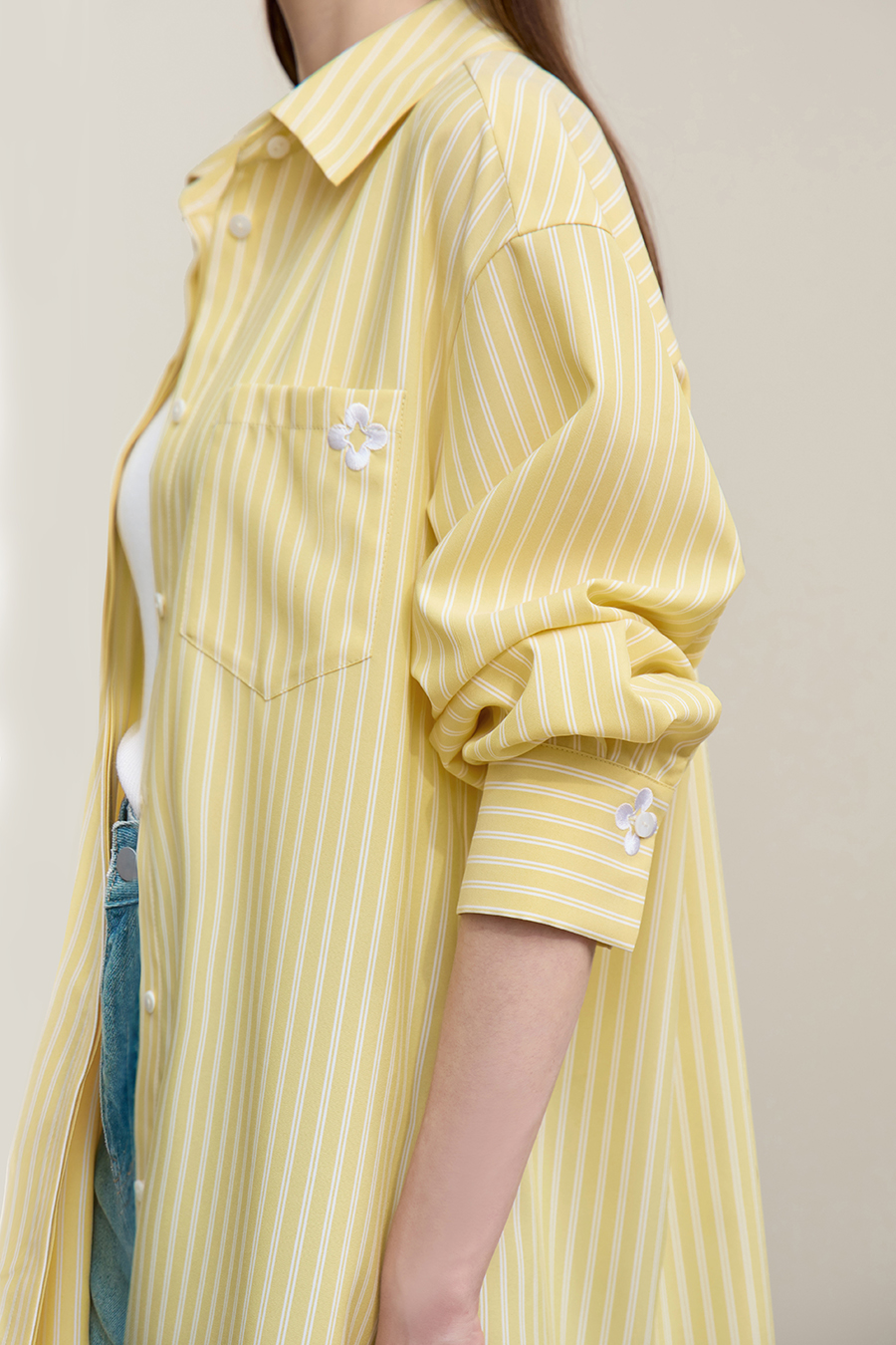 Lapel Striped Shirt