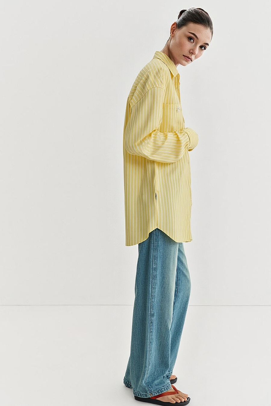 Lapel Striped Shirt