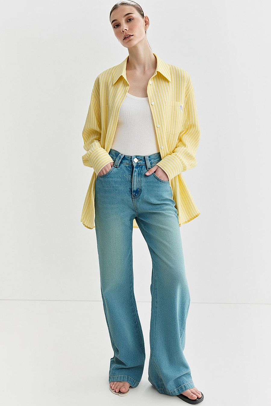 Lapel Striped Shirt