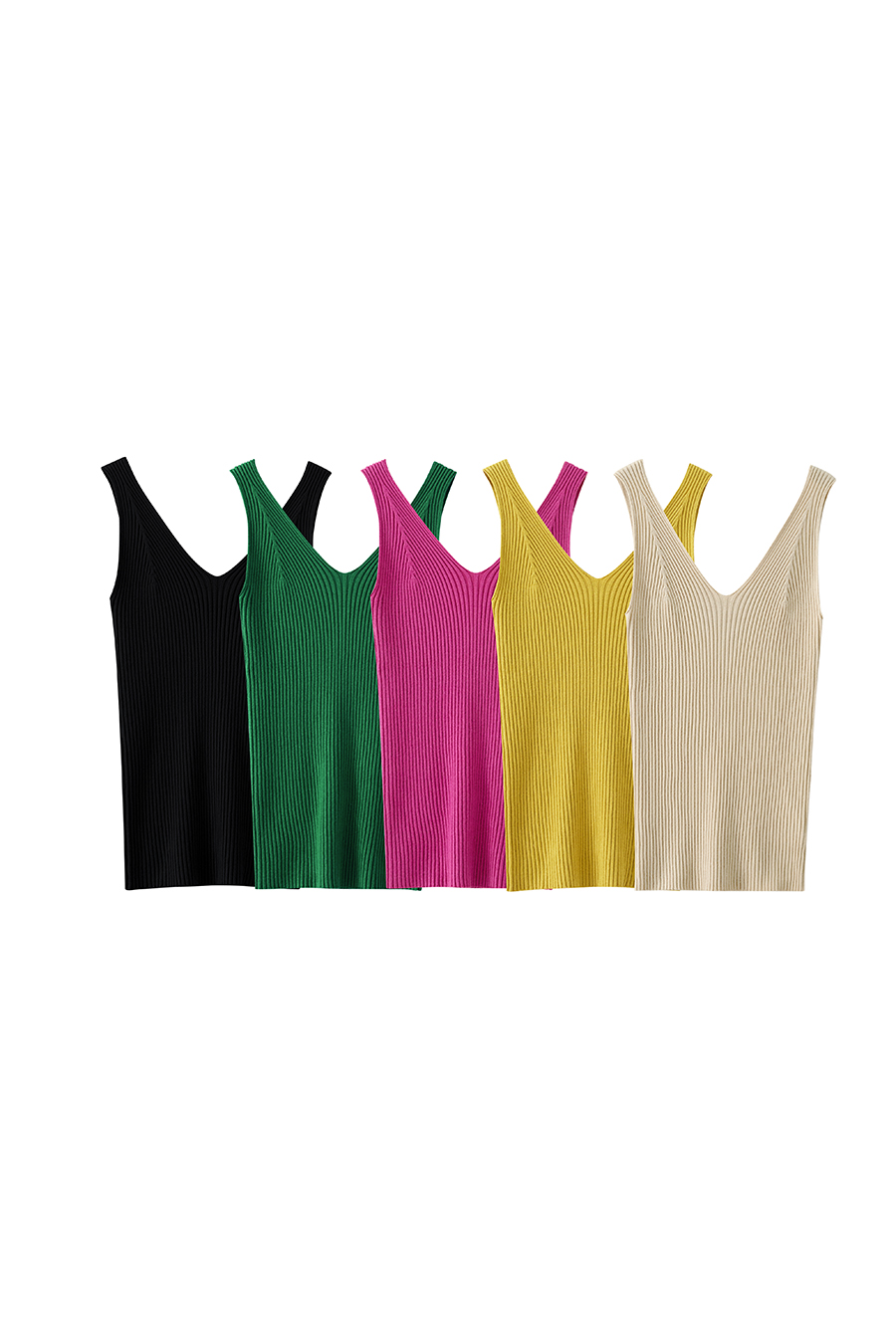 V-neck knit camisole|AMII
