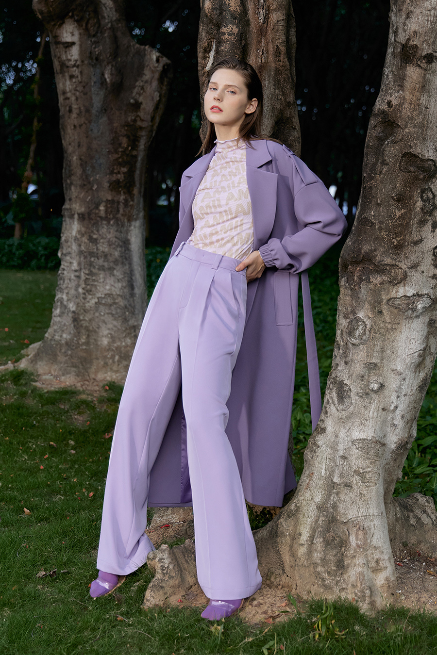 Half Turtleneck Mesh T-Shirt