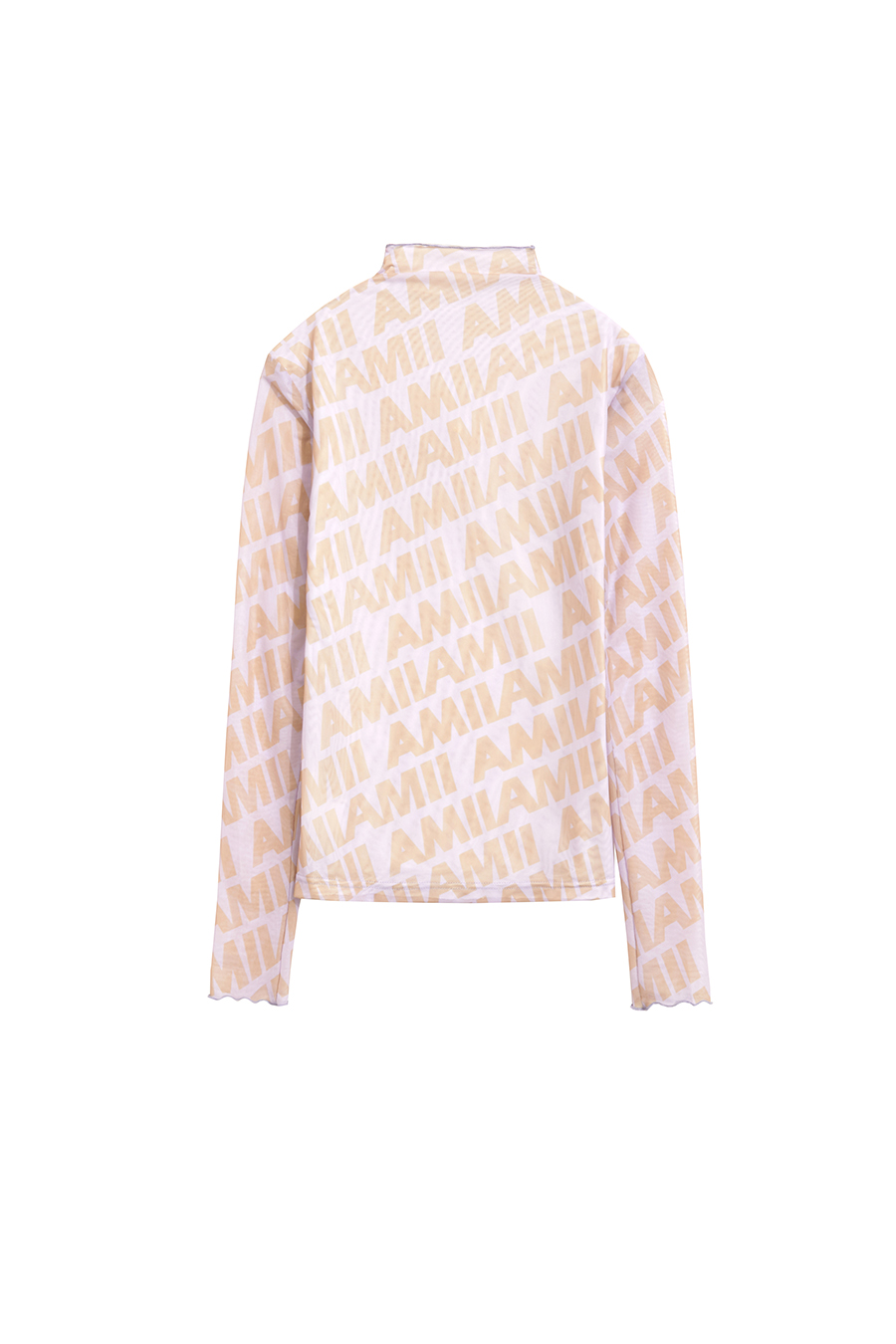 Half Turtleneck Mesh T-Shirt