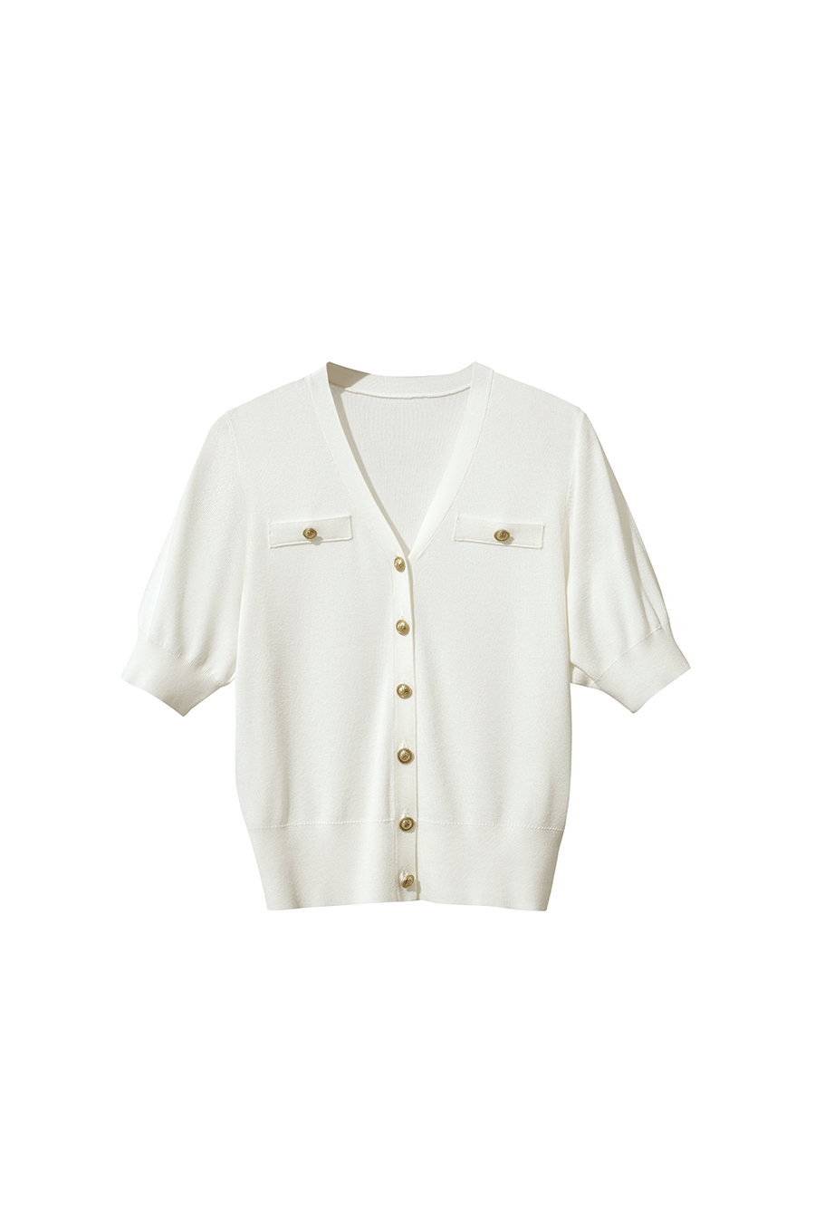Chanel-Style Short Sleeve Knit Cardigan|AMII-AMII.com