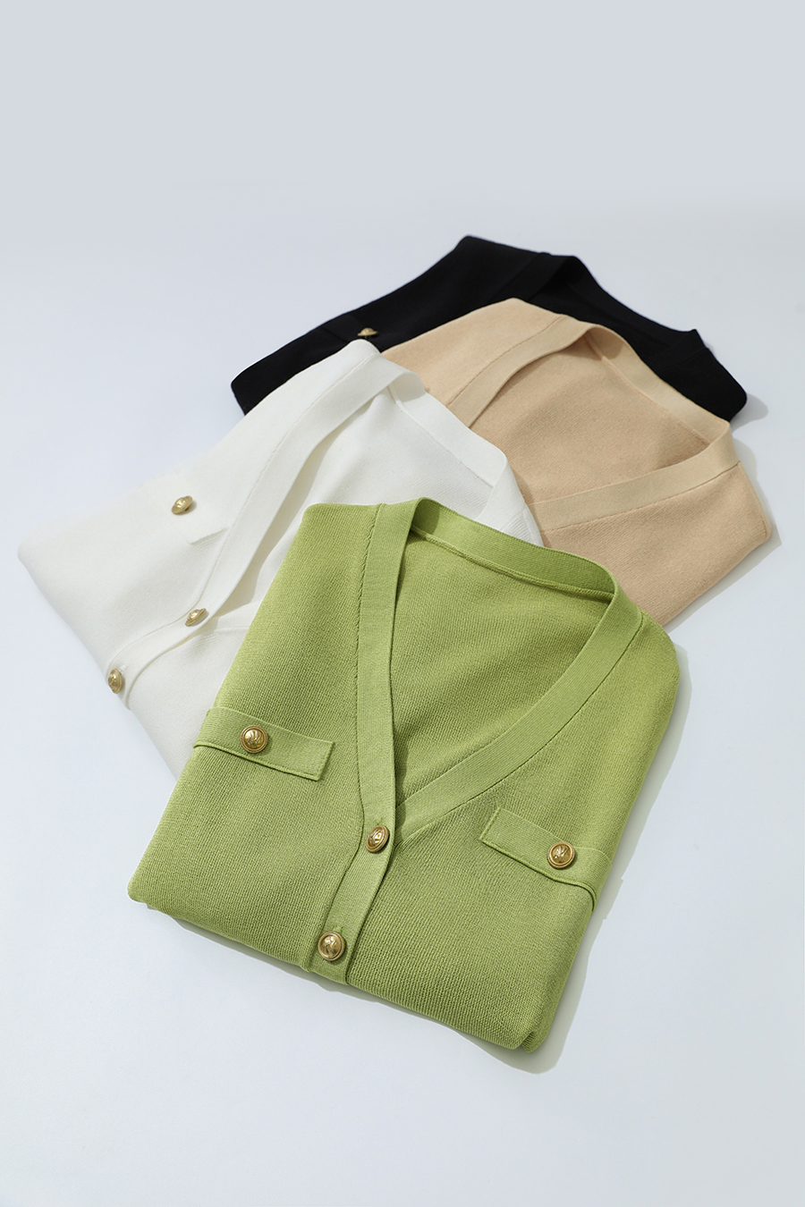 Chanel-Style Short Sleeve Knit Cardigan|AMII-AMII.com