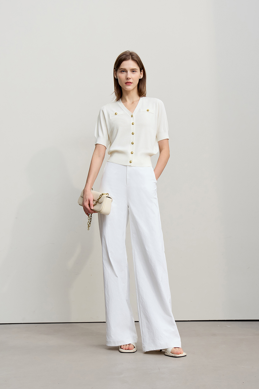 Chanel-Style Short Sleeve Knit Cardigan|AMII-AMII.com