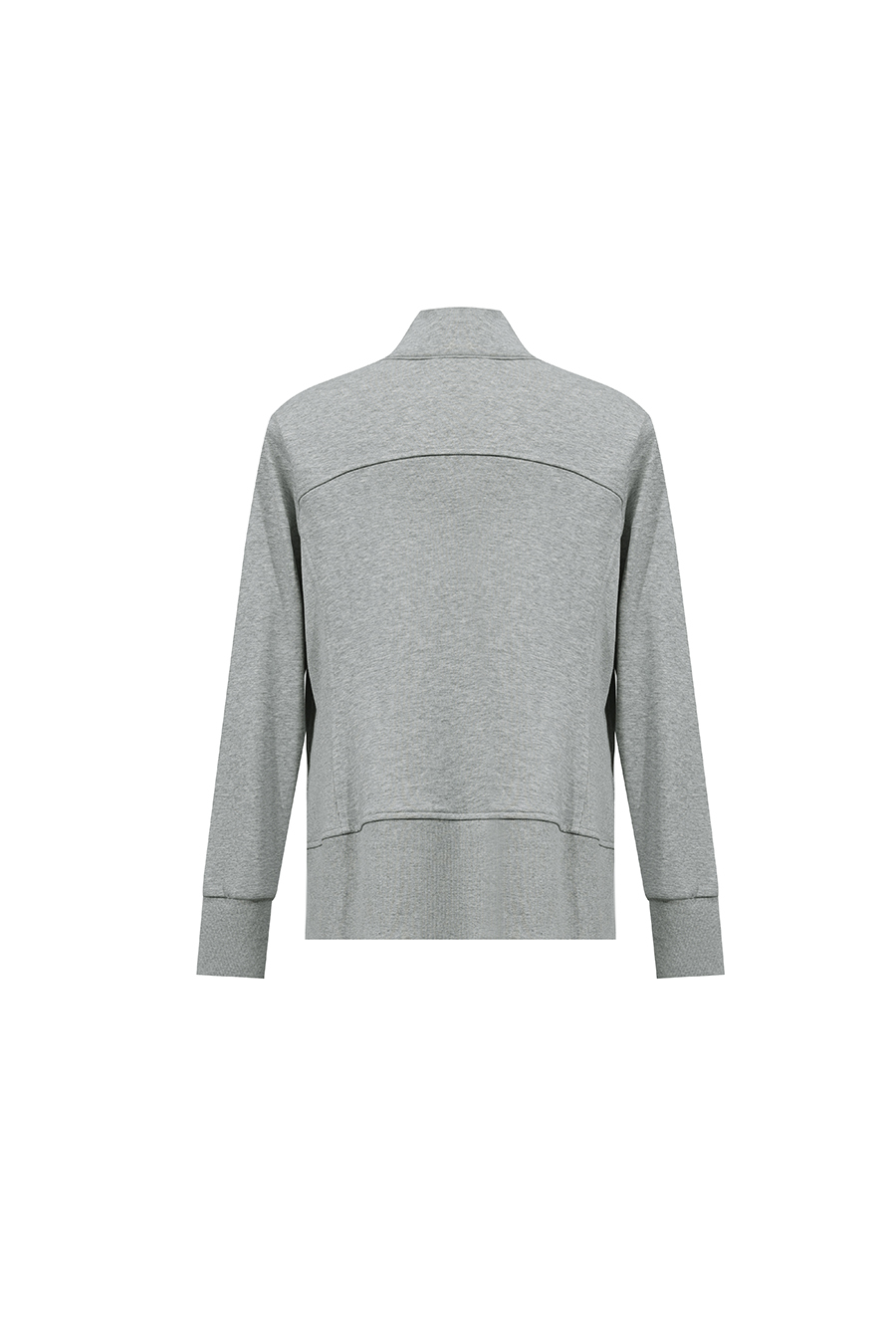 Rib Spliced Zipper Jacket|AMII