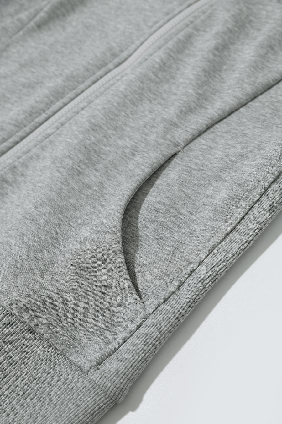 Rib Spliced Zipper Jacket|AMII
