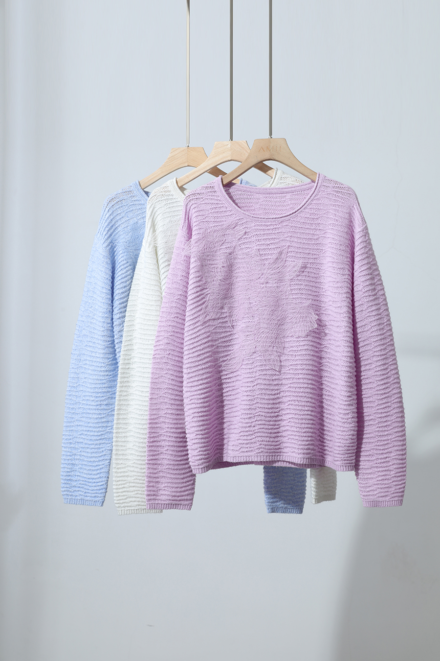 Lace Spliced Knitted Sweater