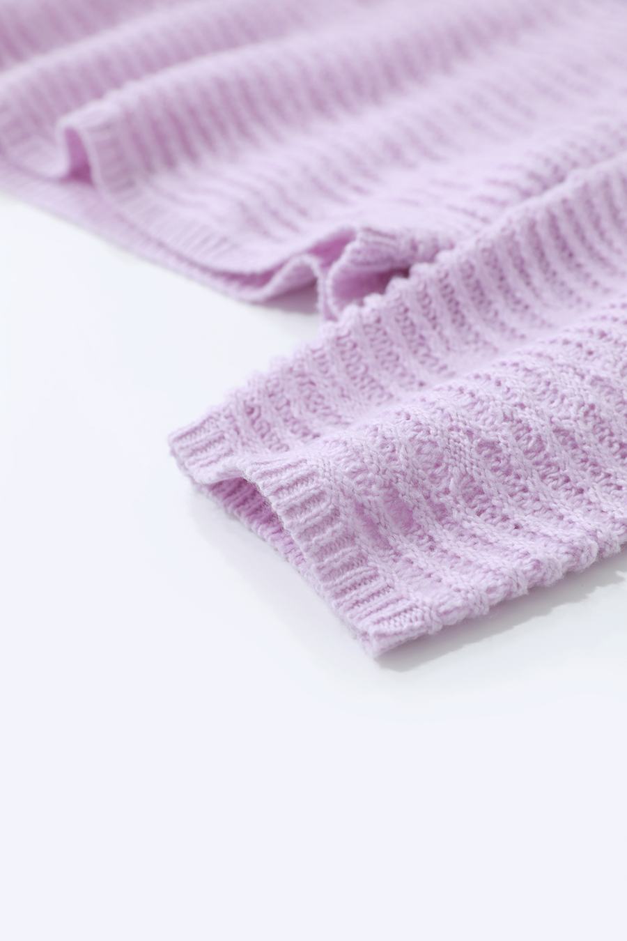 Lace Spliced Knitted Sweater