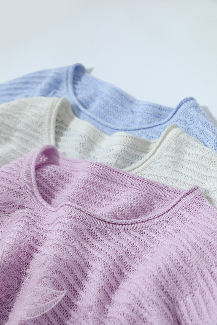 Lace Spliced Knitted Sweater