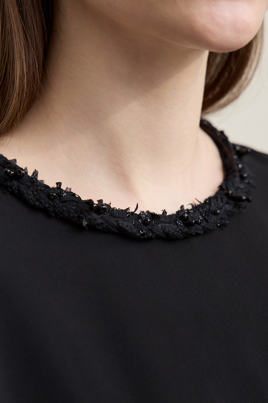 Tweed Style Beaded Dress|AMII
