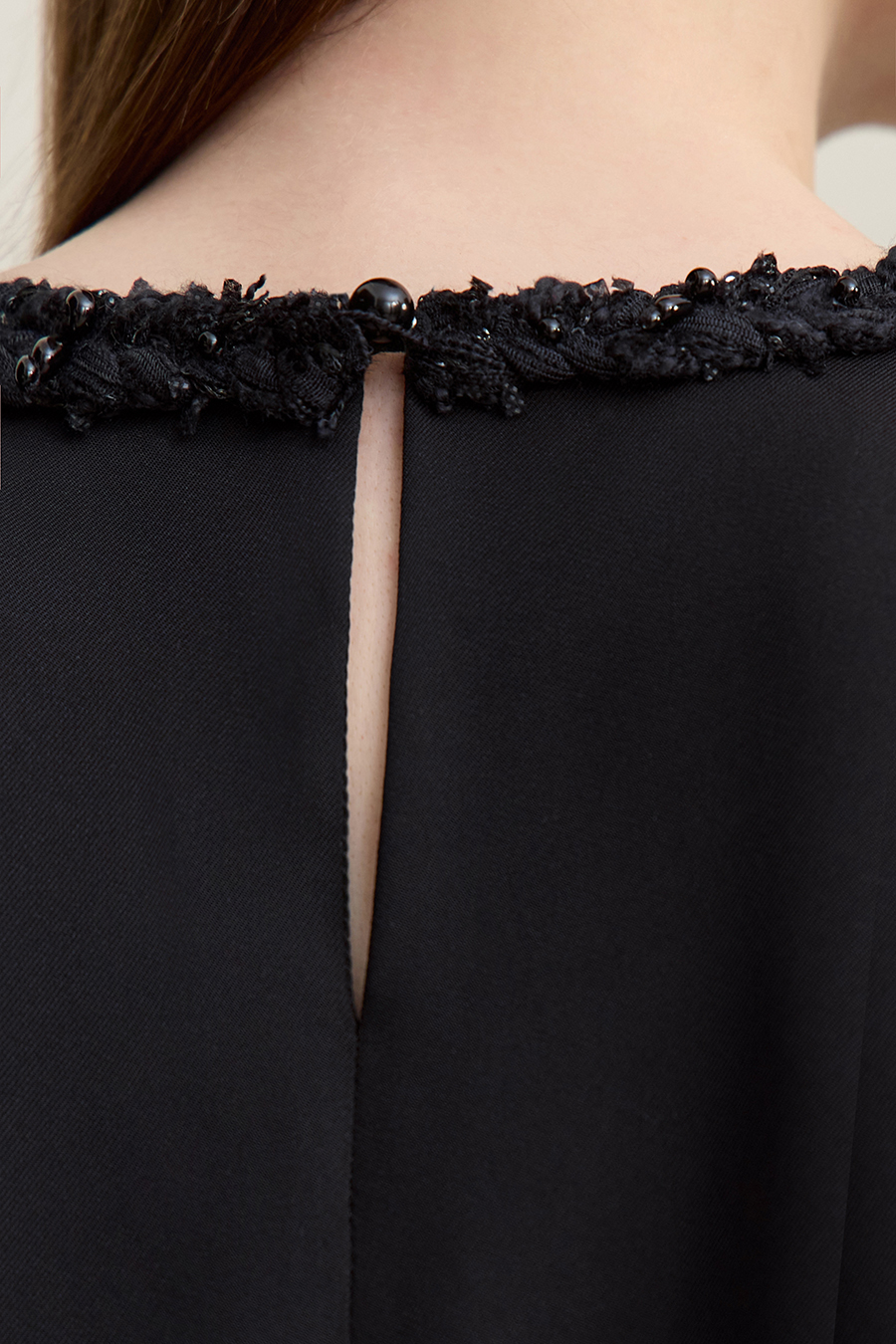 Tweed Style Beaded Dress|AMII