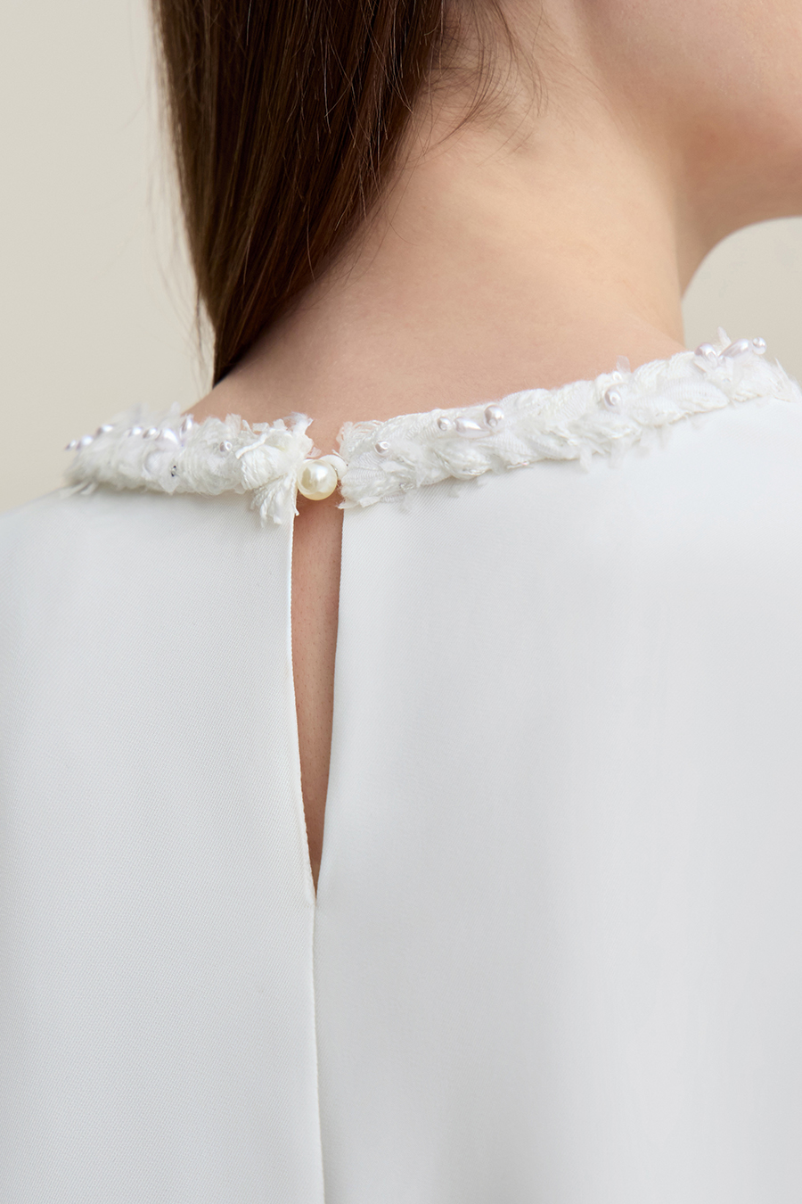 Tweed Style Beaded Dress|AMII