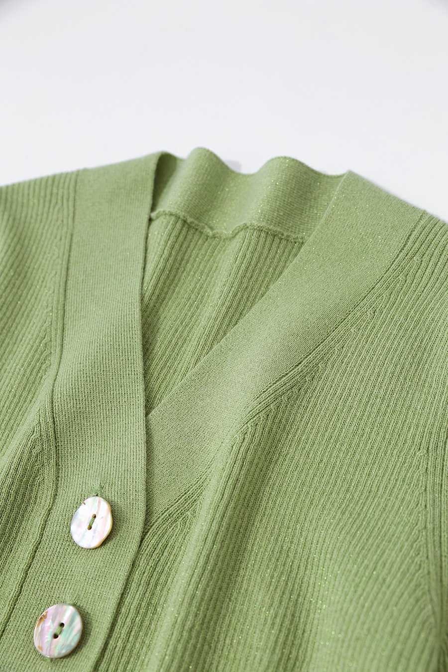 Mid-Sleeve Half-Placket Knitted Sweater