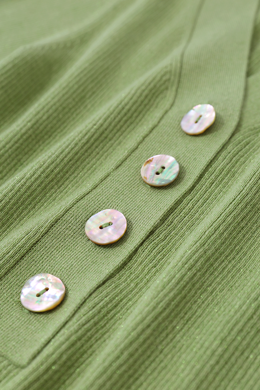 Mid-Sleeve Half-Placket Knitted Sweater