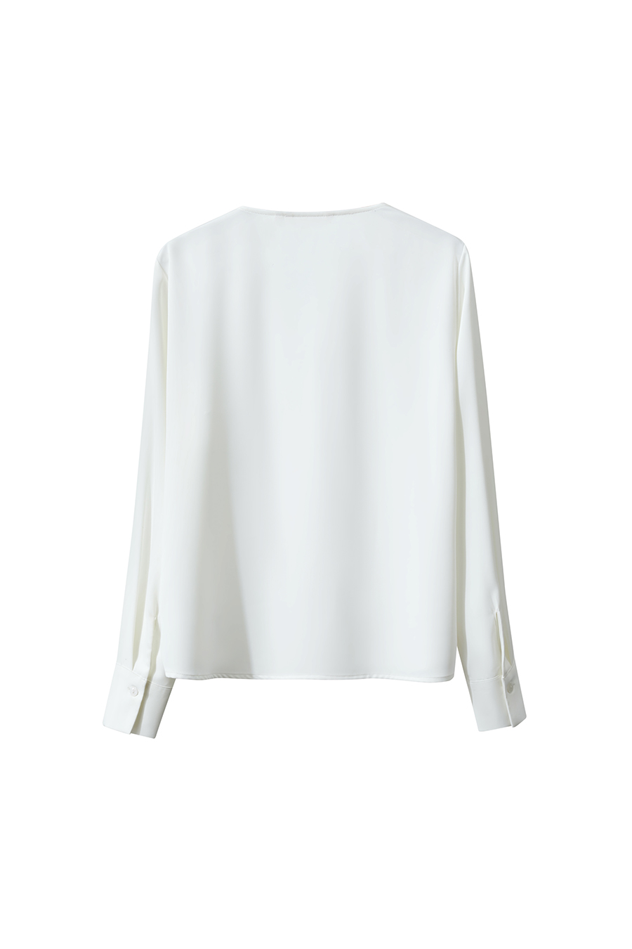 Asymmetrical V-Neck Chiffon Blouse