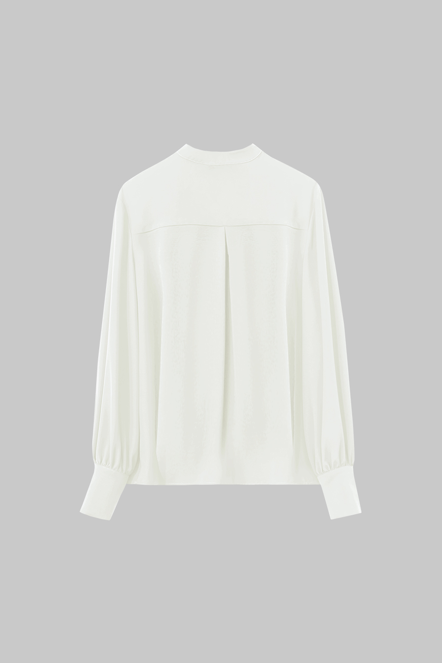 Stand Collar Hollow-out Shirt with Ribbon Detail|AMII