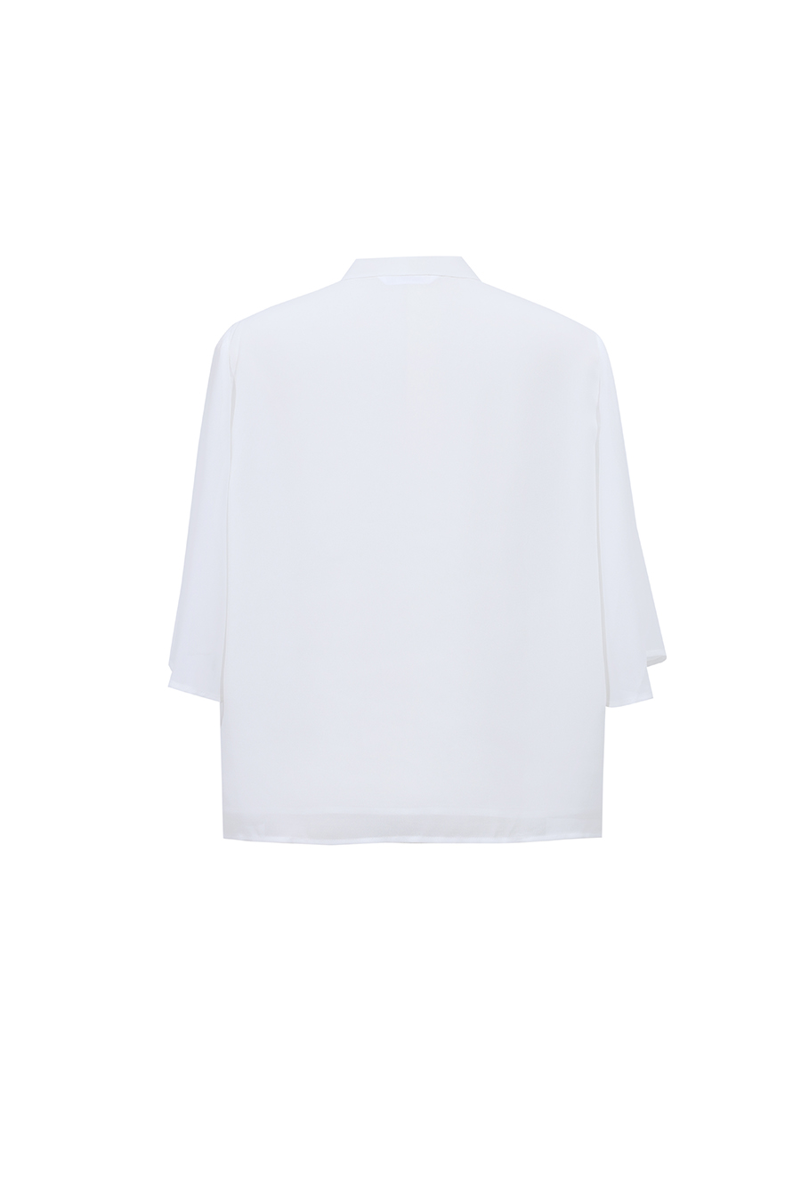 Flare Sleeve Tie Chiffon Blouse