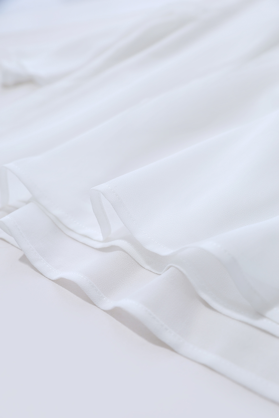 Flare Sleeve Tie Chiffon Blouse