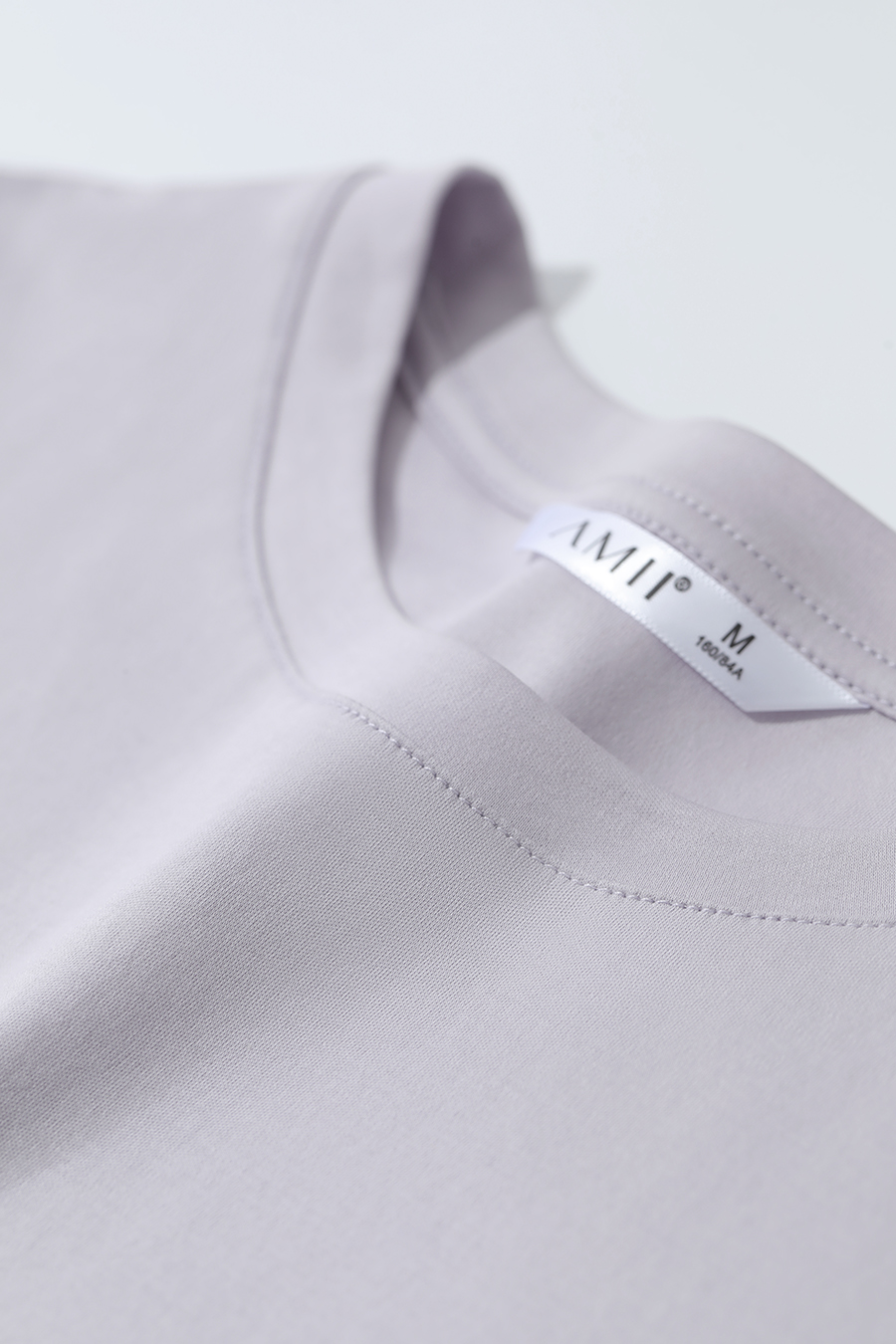 Crew Neck Short Sleeve Pure Cotton T-shirt|AMII