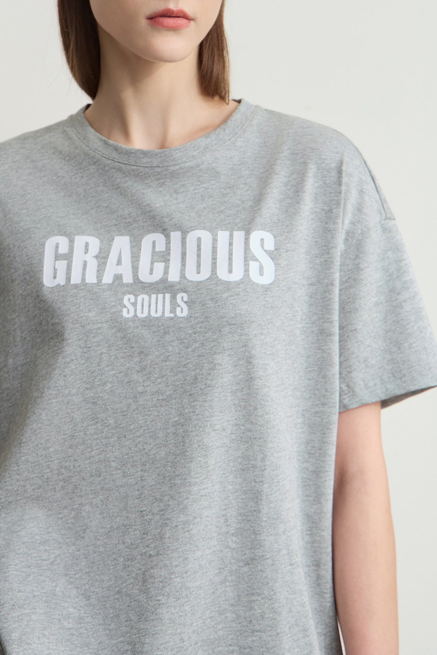 Letter Printed Cotton T-shirt