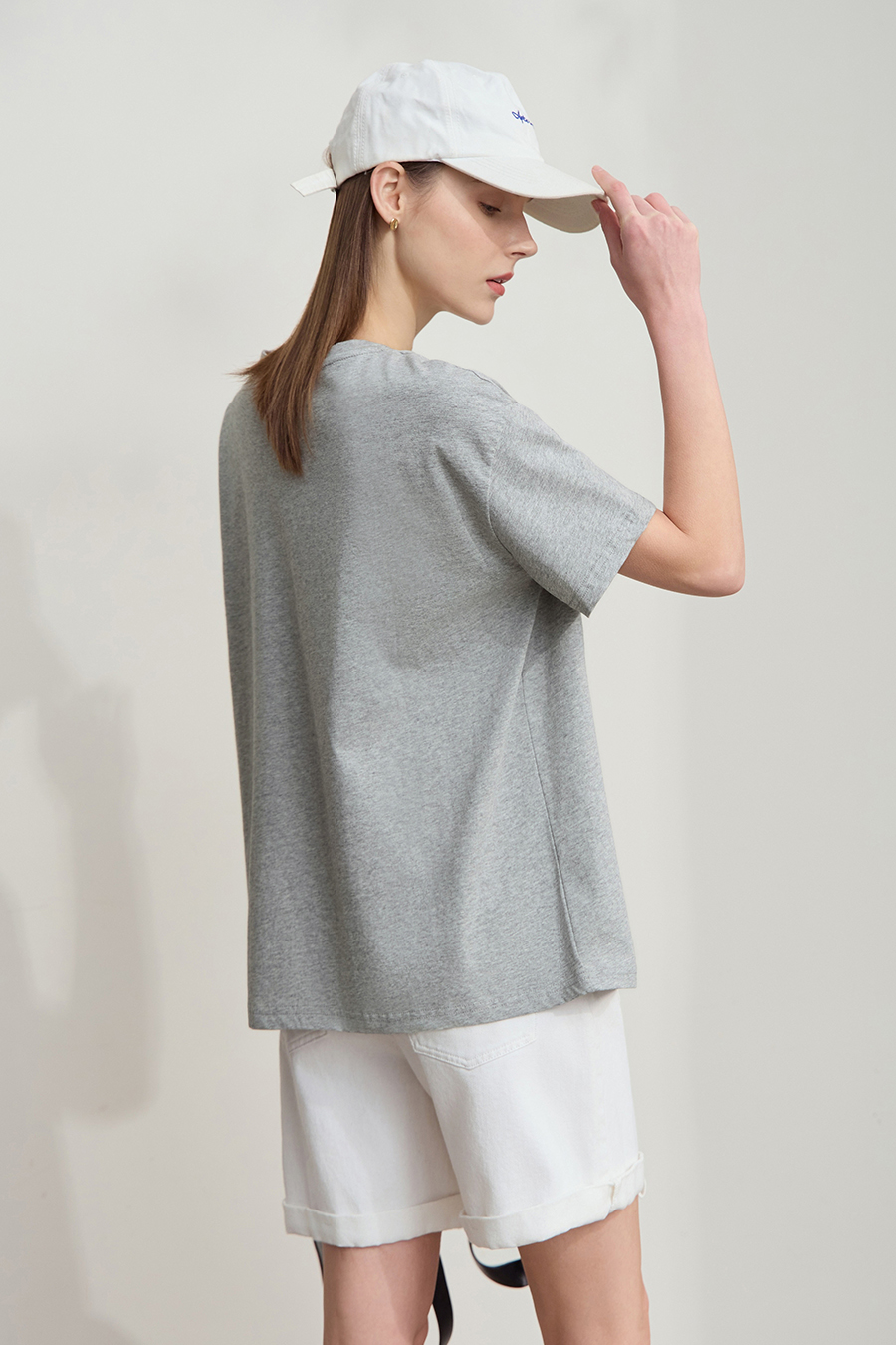 Letter Printed Cotton T-shirt