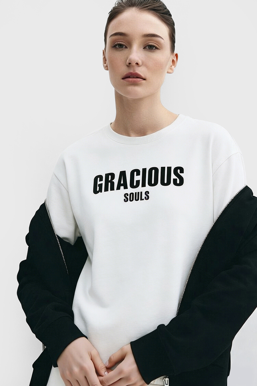 Letter Printed Cotton T-shirt