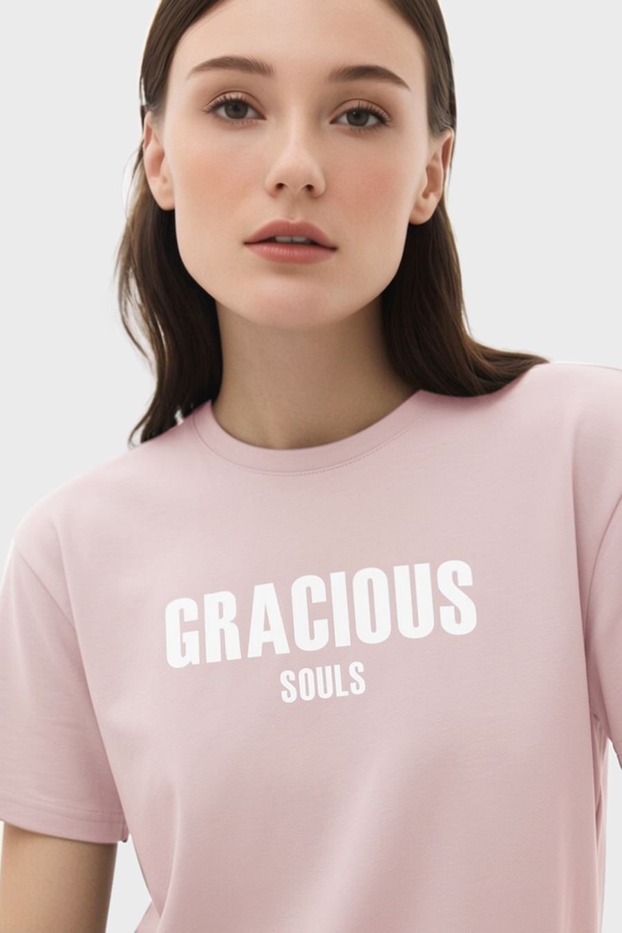 Letter Printed Cotton T-shirt