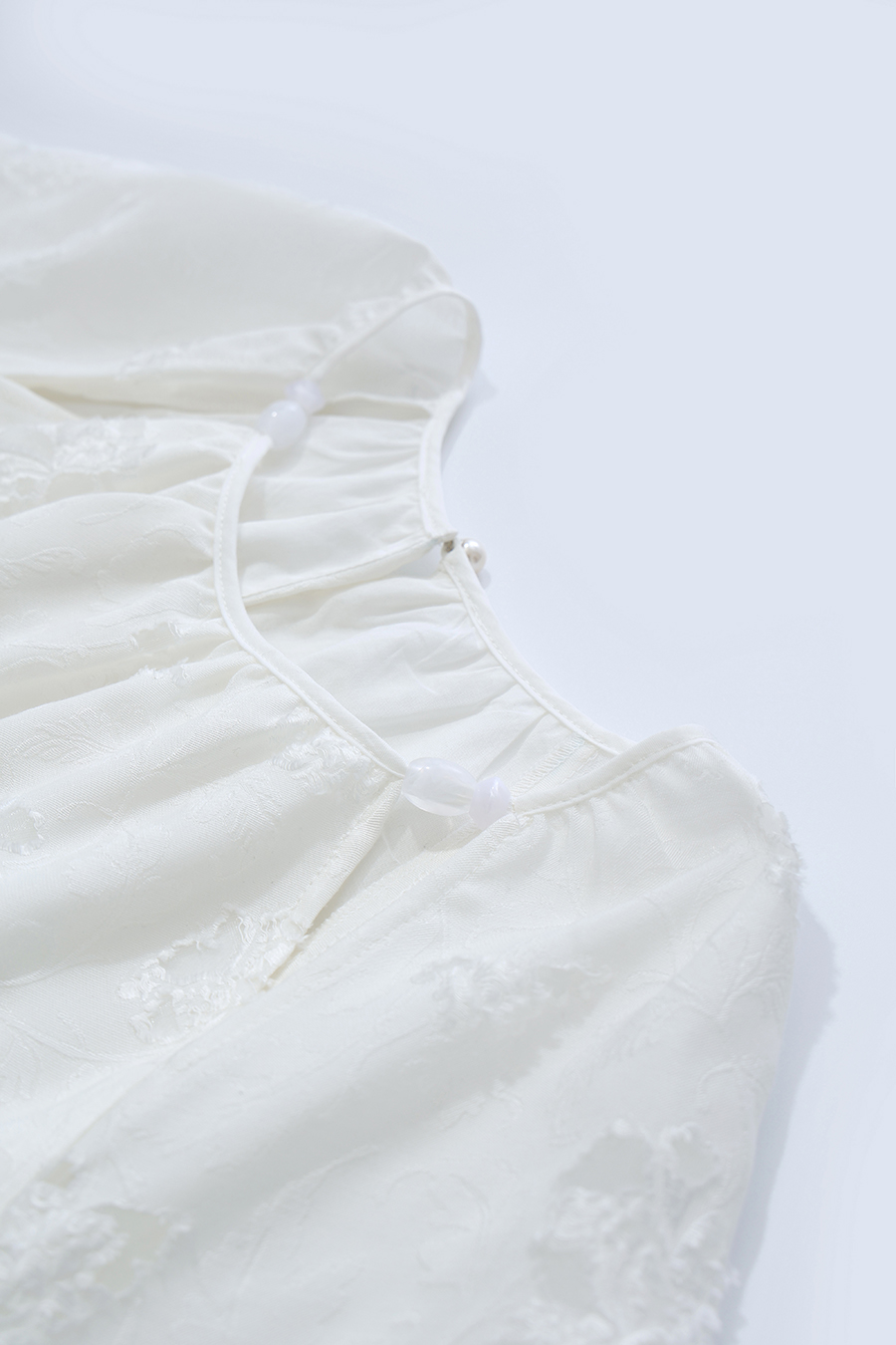 Crew Neck Drawstring Cut-out T-shirt