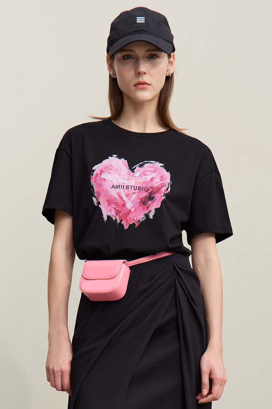 Heart Print Short Sleeve T-shirt