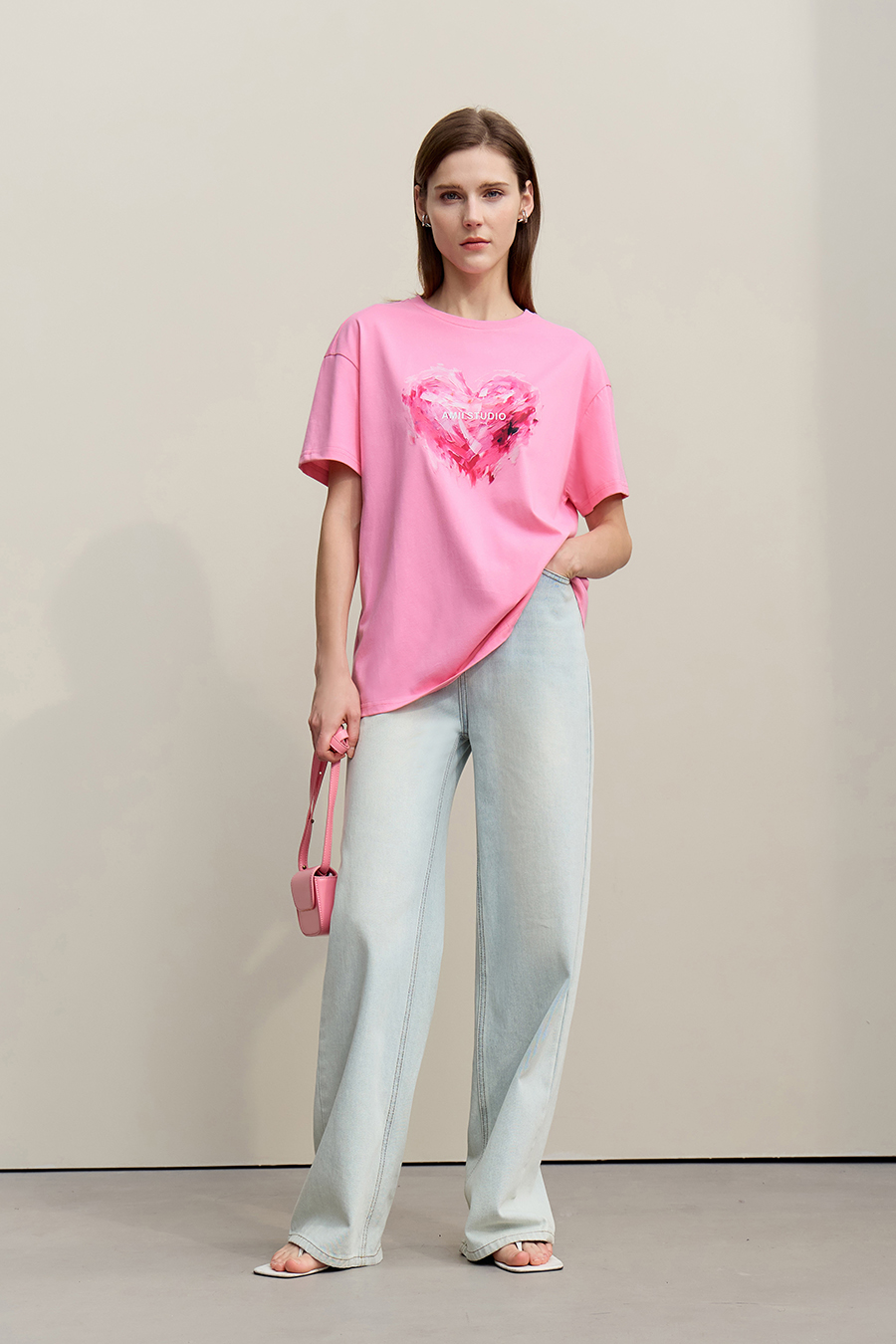 Heart Print Short Sleeve T-shirt