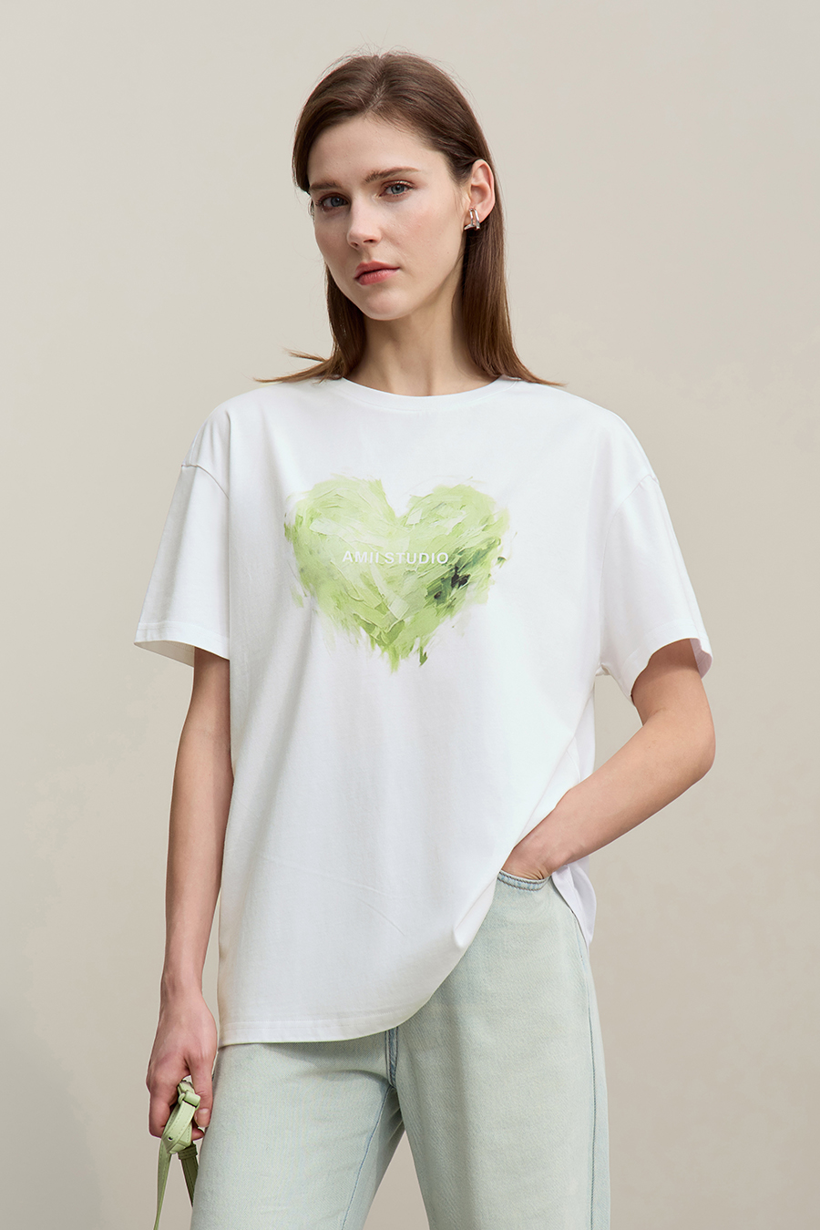 Heart Print Short Sleeve T-shirt