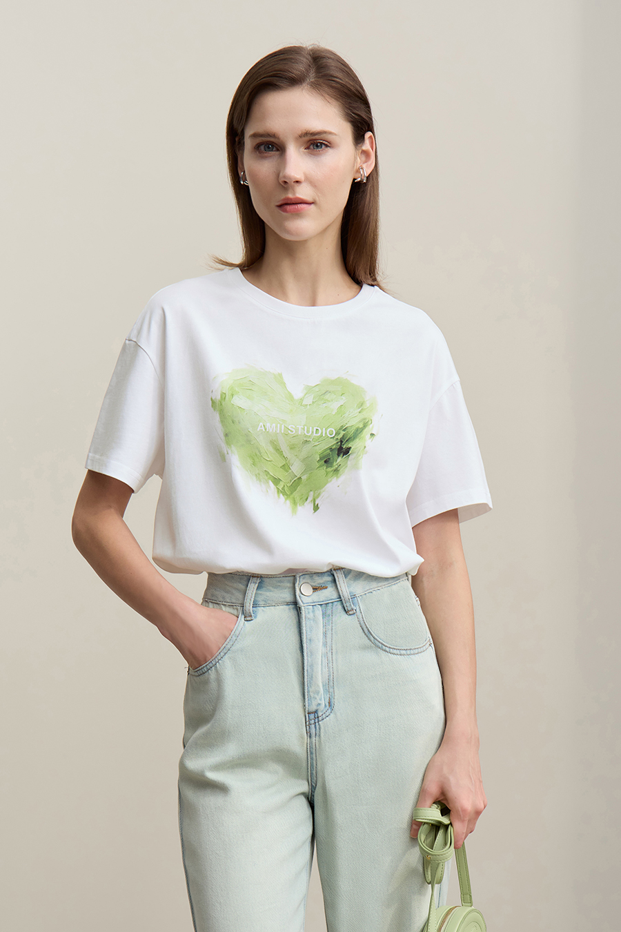 Heart Print Short Sleeve T-shirt