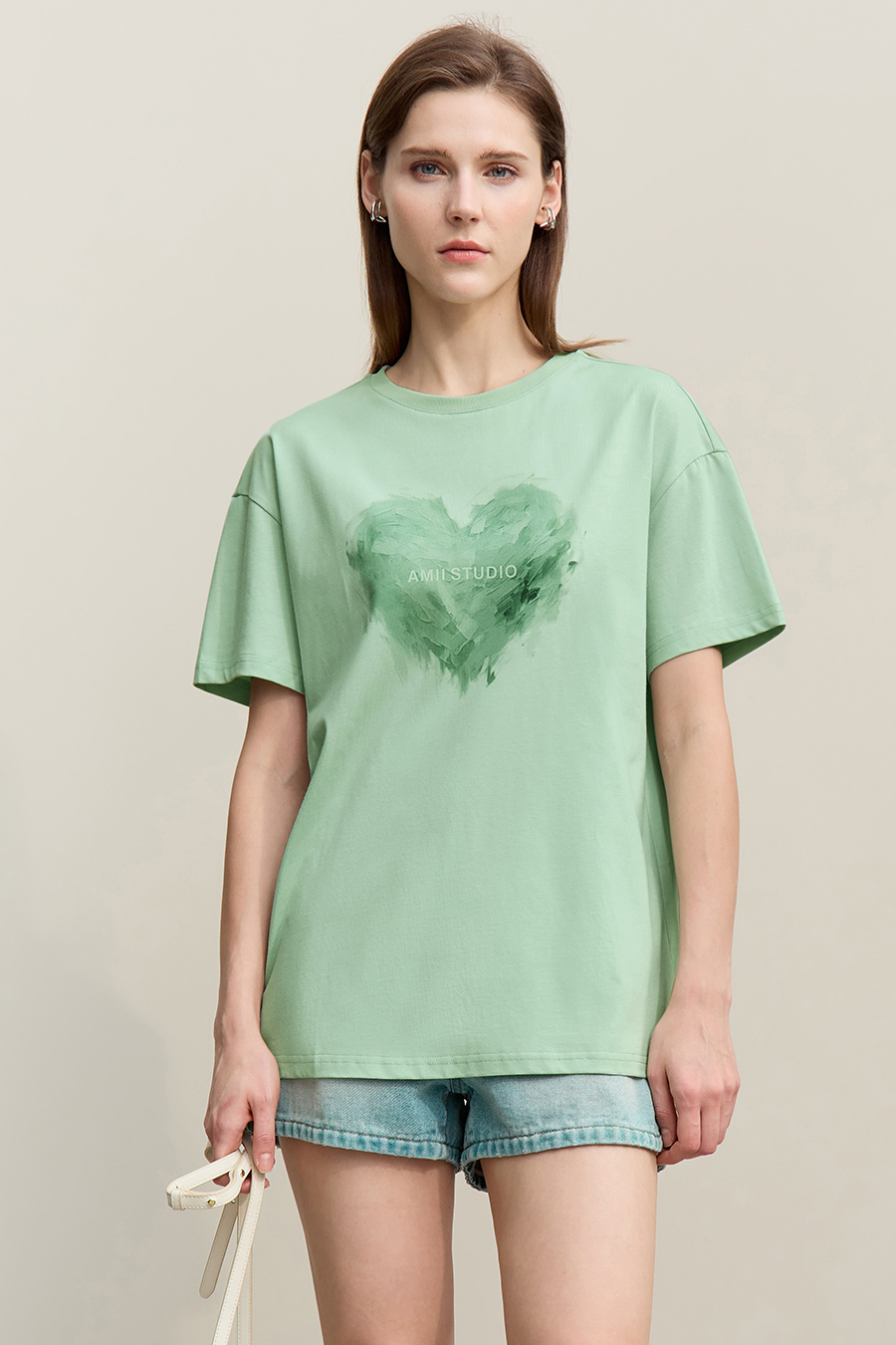 Heart Print Short Sleeve T-shirt