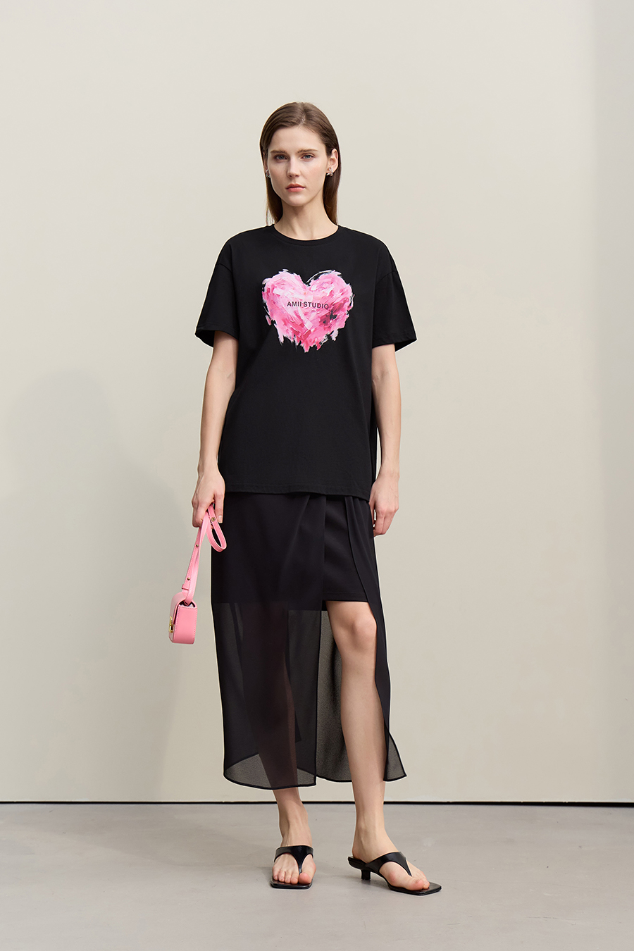 Heart Print Short Sleeve T-shirt