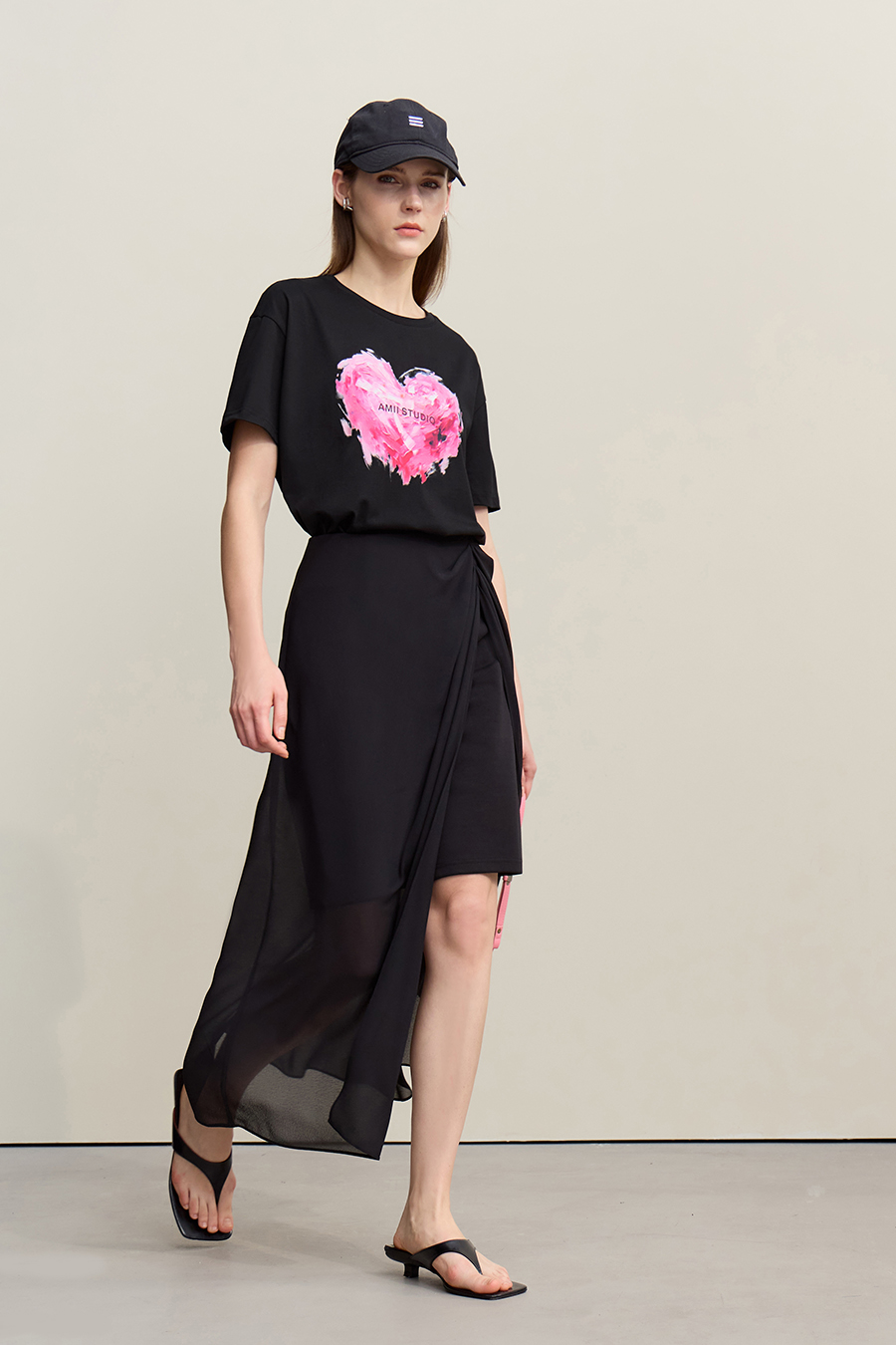 Heart Print Short Sleeve T-shirt
