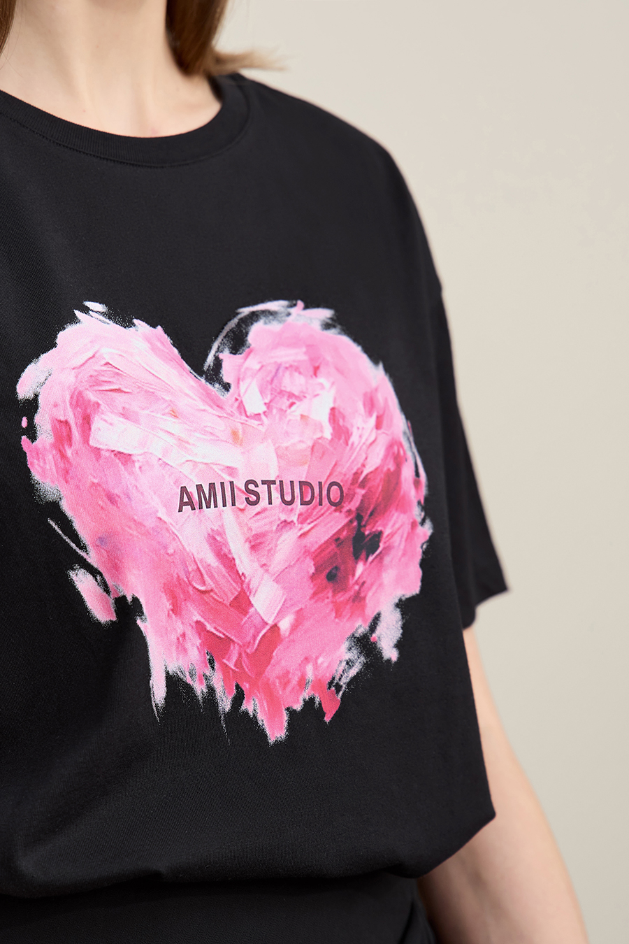 Heart Print Short Sleeve T-shirt