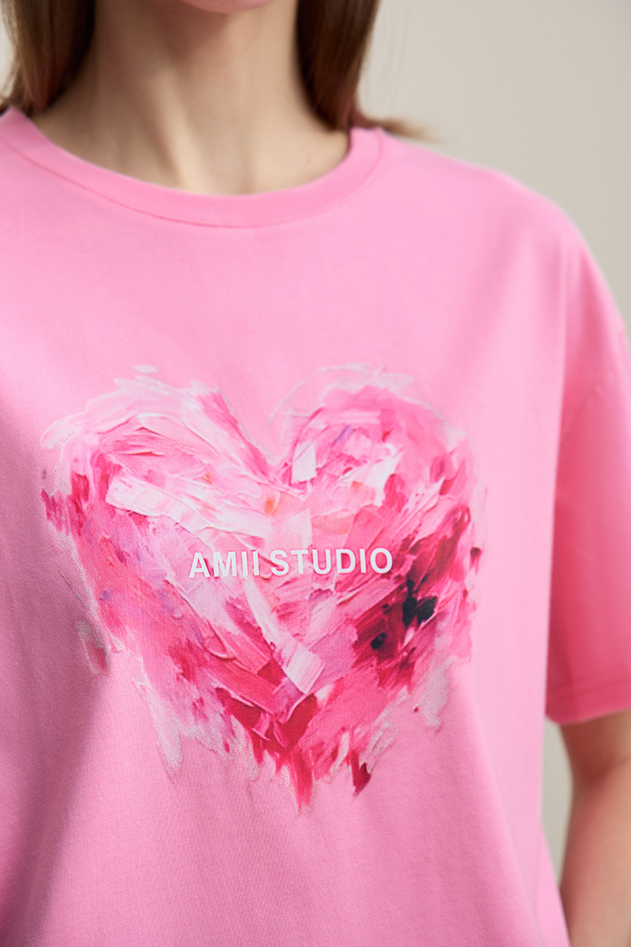 Heart Print Short Sleeve T-shirt