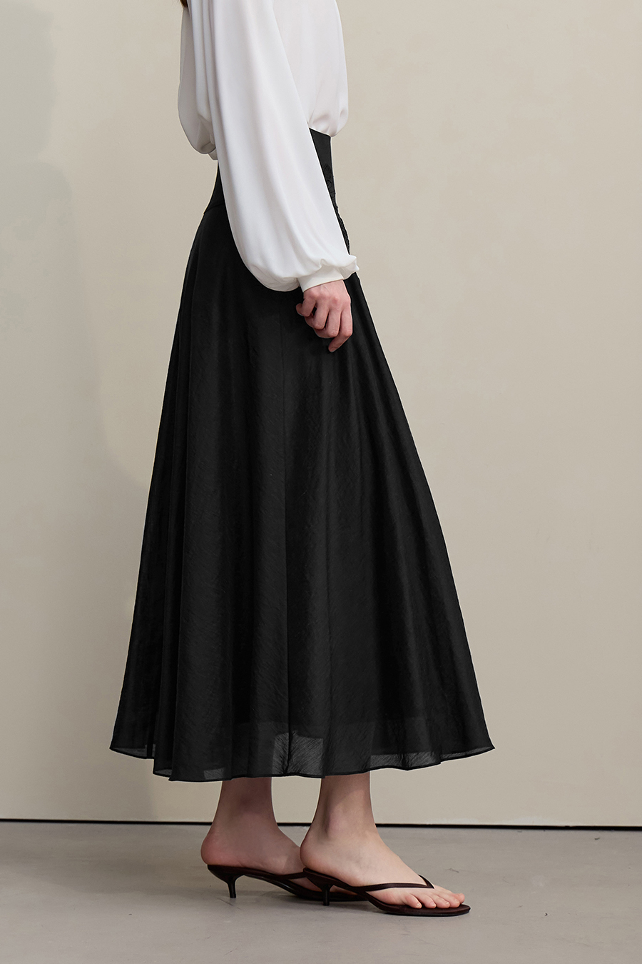 Lace Trim Spliced Skirt