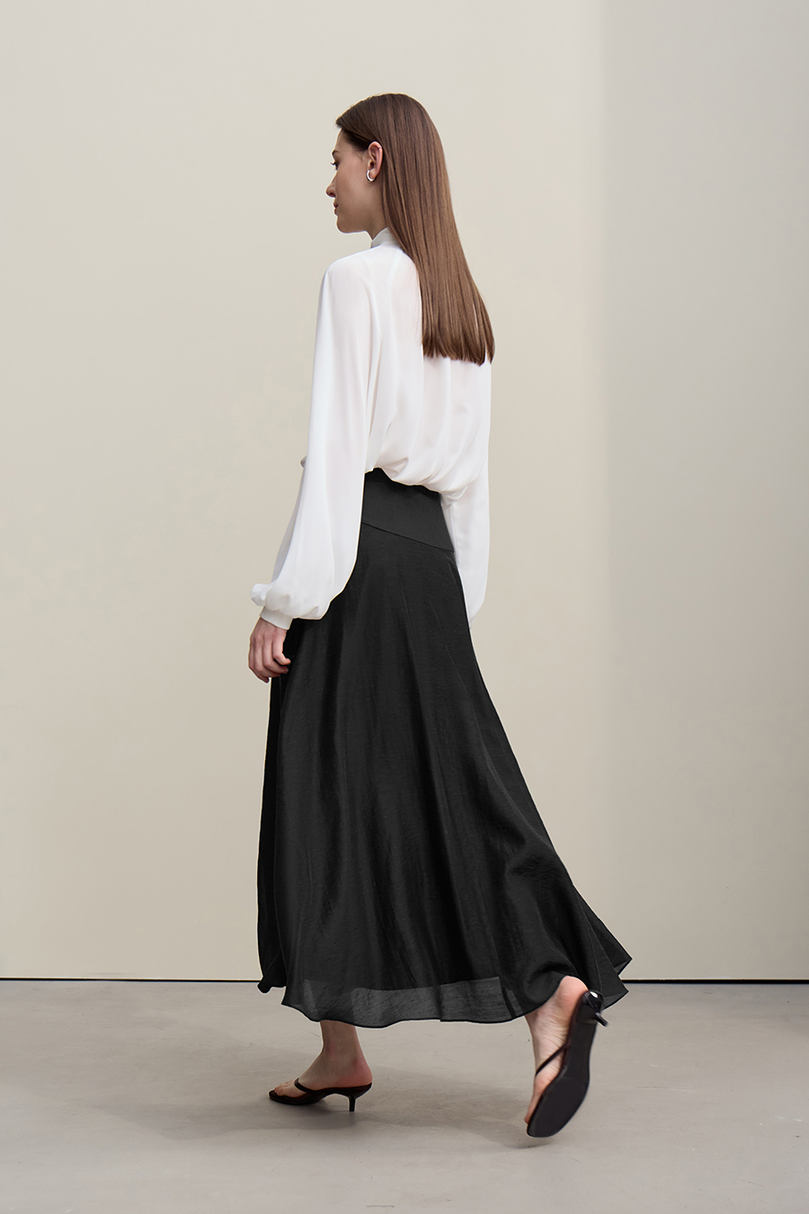 Lace Trim Spliced Skirt