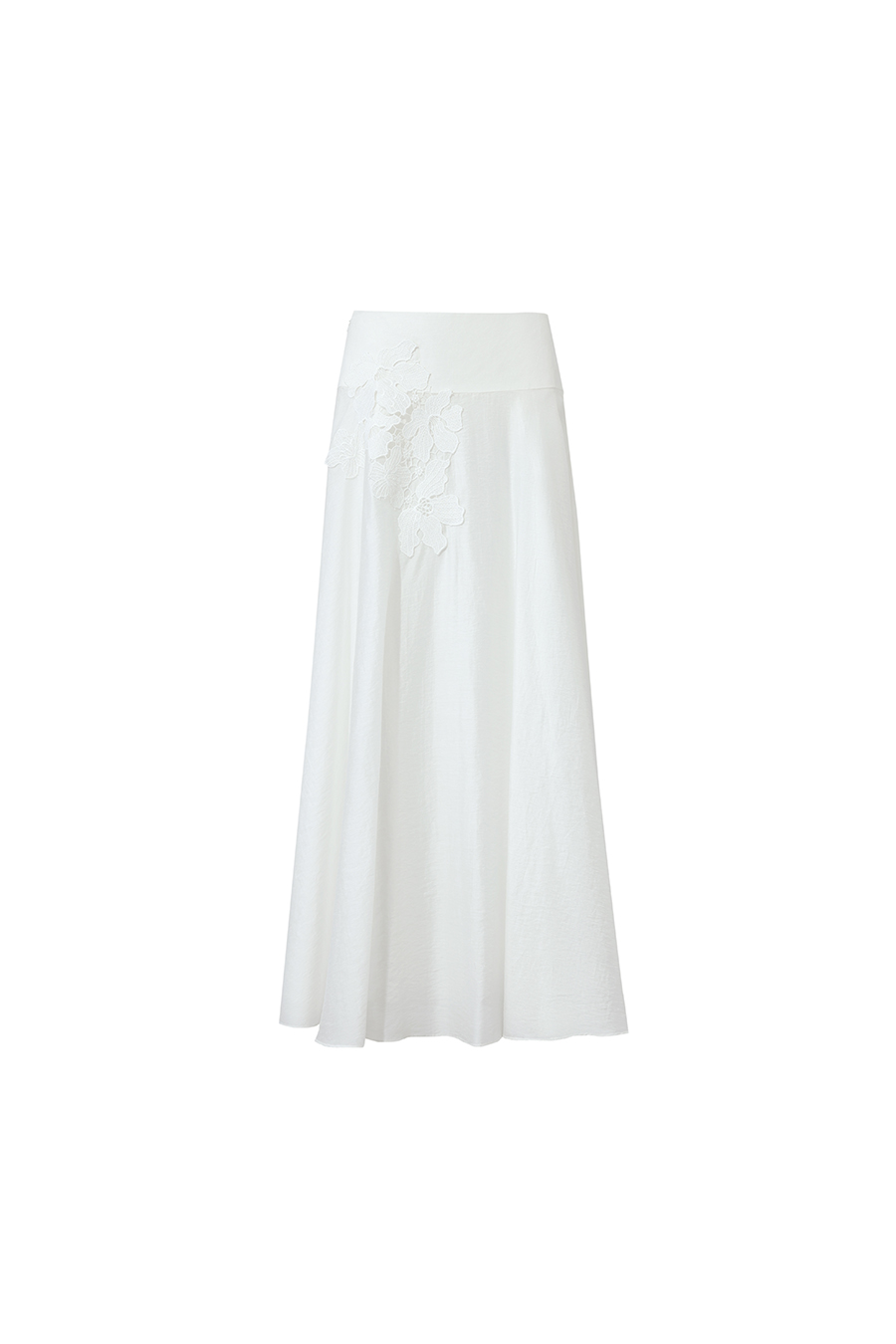 Lace Trim Spliced Skirt