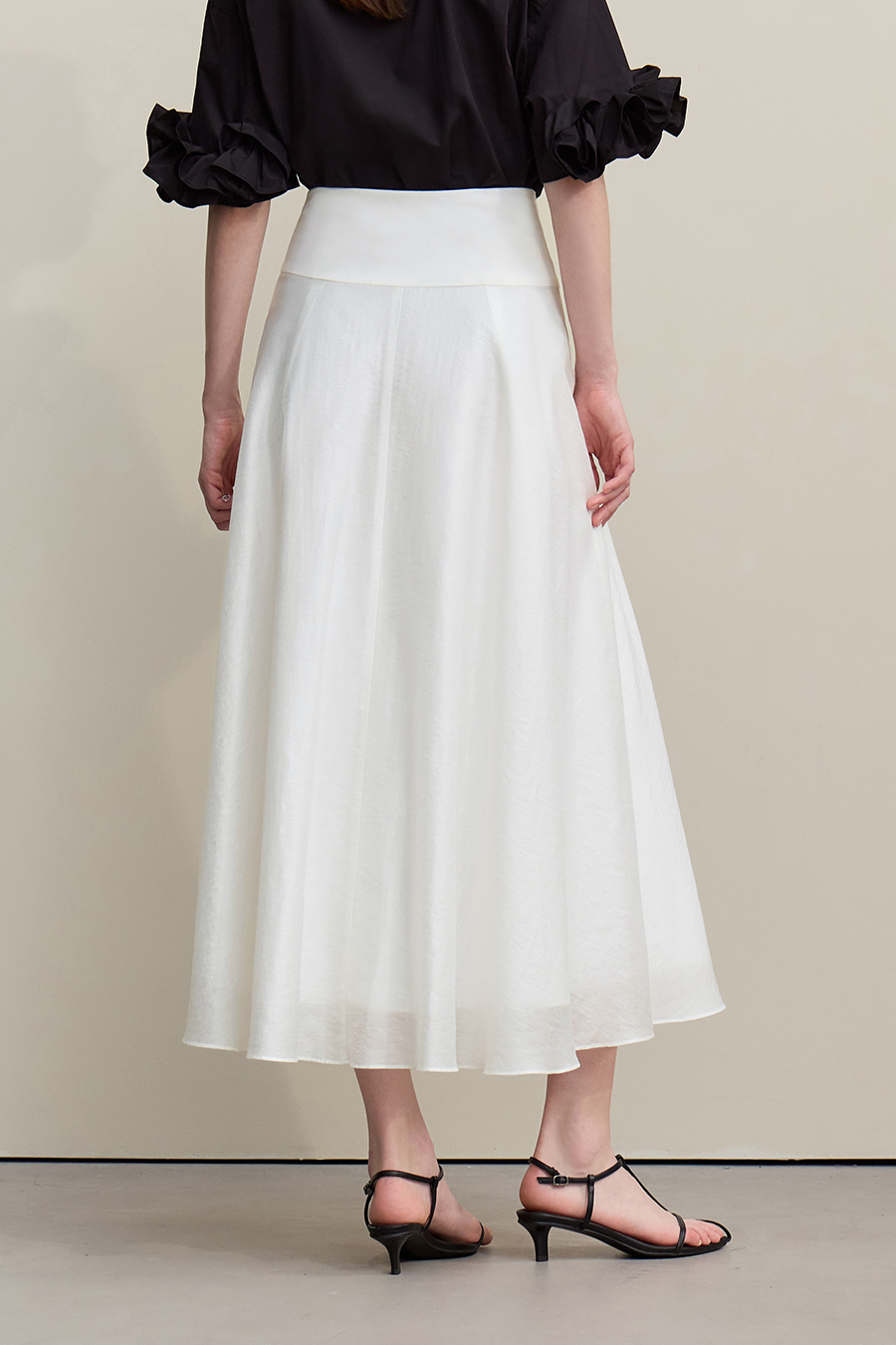Lace Trim Spliced Skirt