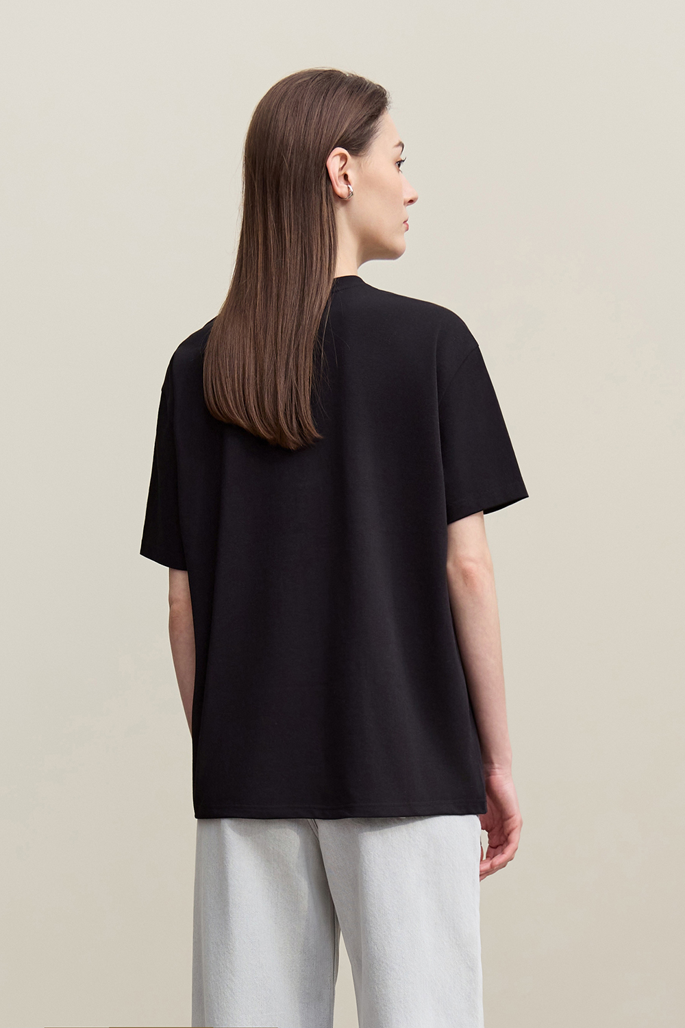 Letter Sequin Embroidery T-shirt