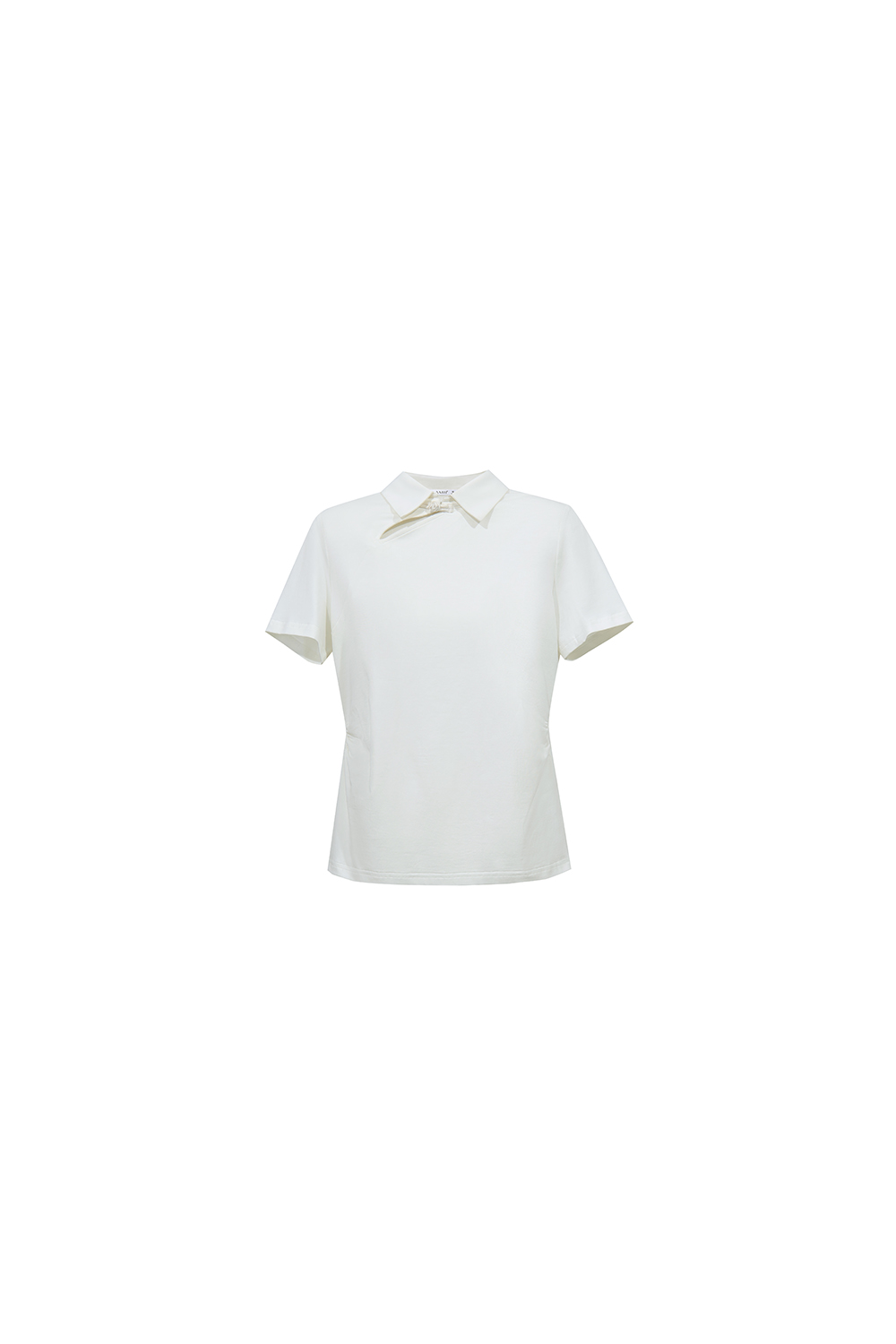 Lapel Frog Button Cotton Stretch T-shirt