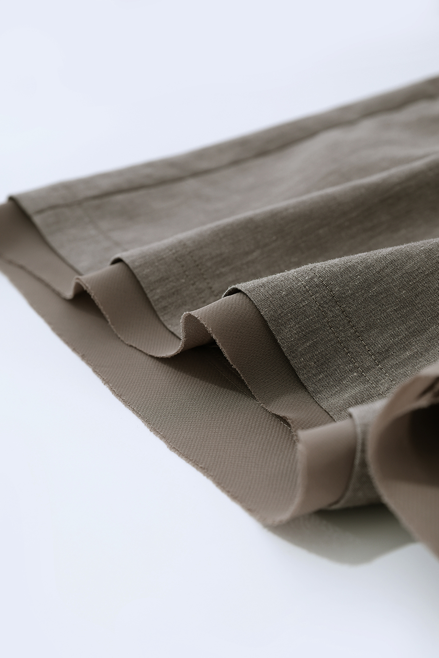 Chiffon Spliced Linen Shorts